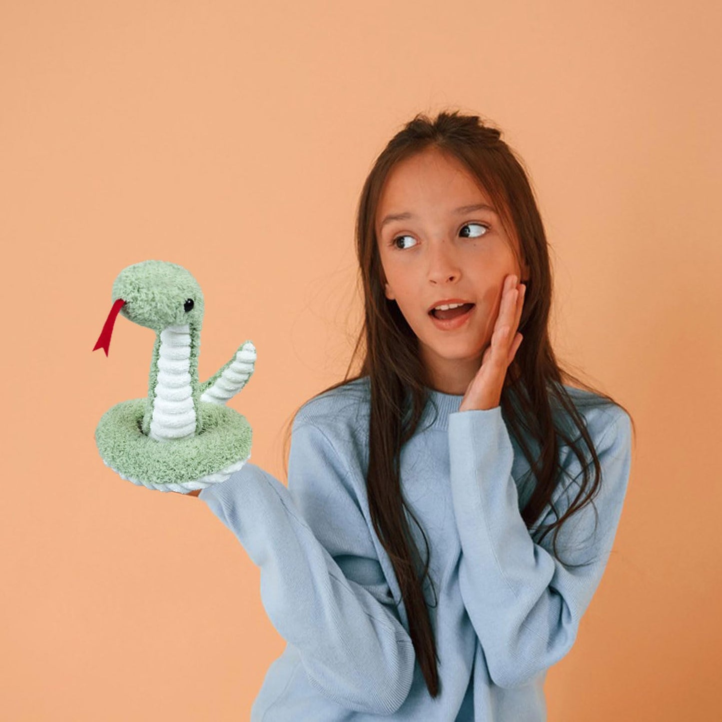 Doindute Green Plush Snake Toy – 17-Inch Soft Cuddle Plushie for Kids & Gifts
