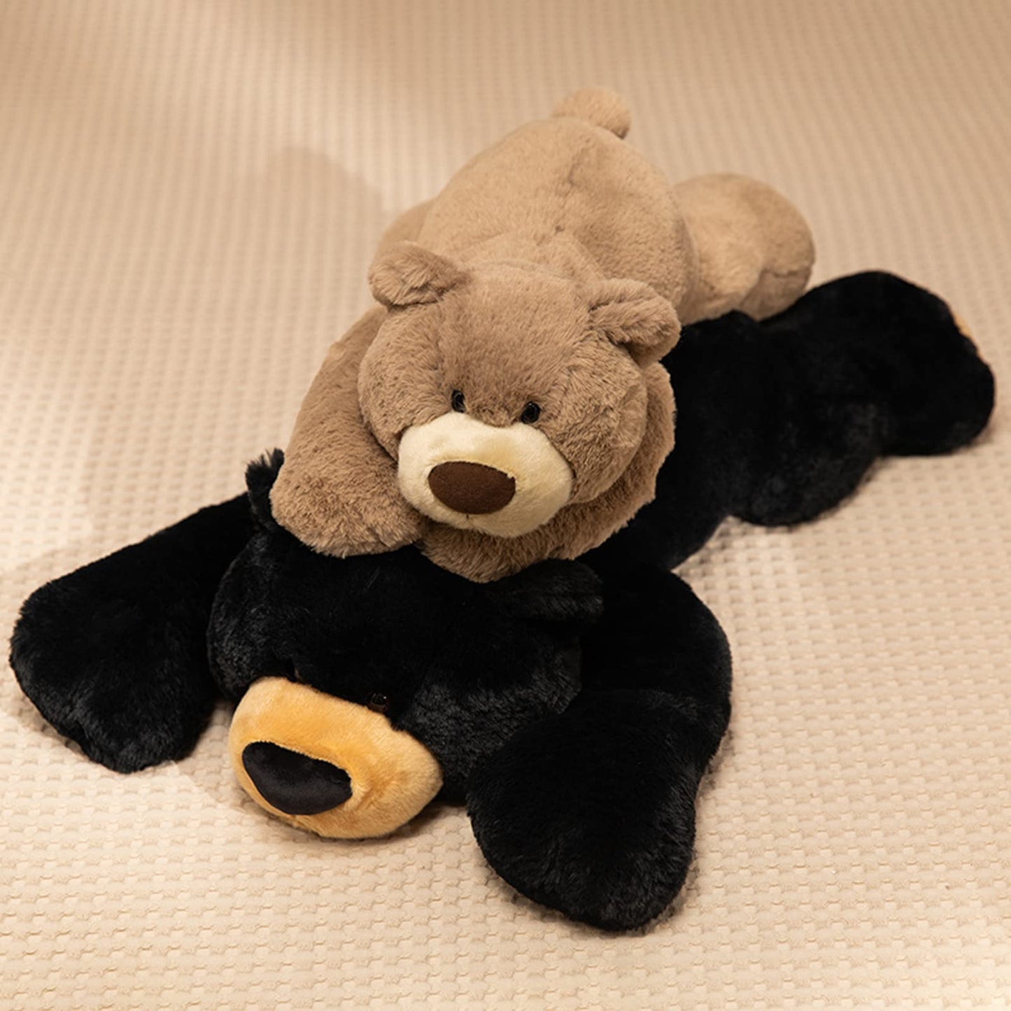 Doireum Weighted Black Bear Plush – 29.5 Inch, 6.2 lb Bear Toy & Throw Pillow