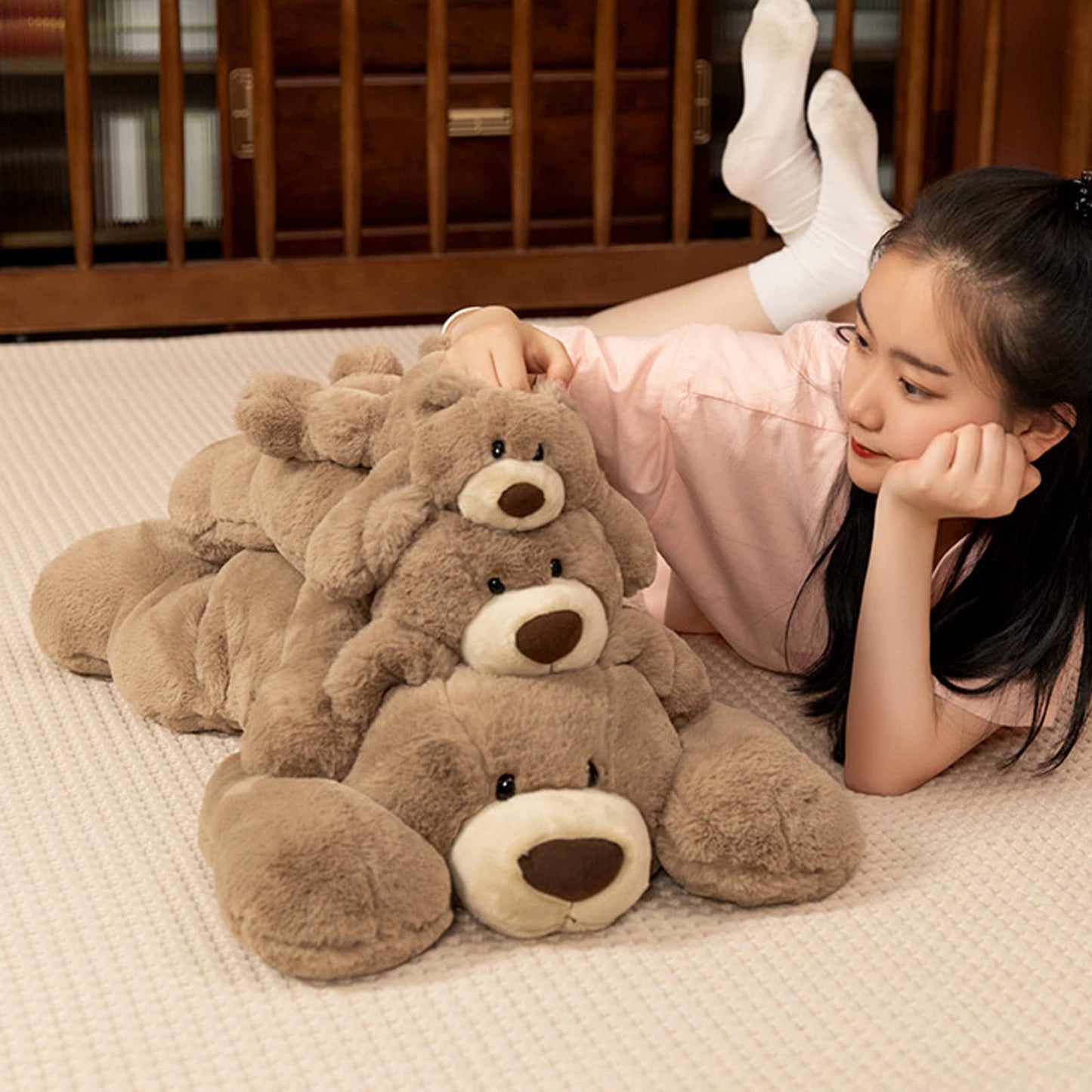 Doireum Weighted Bear Stuffed Animal – 11.8-Inch Plush Pillow & Gift