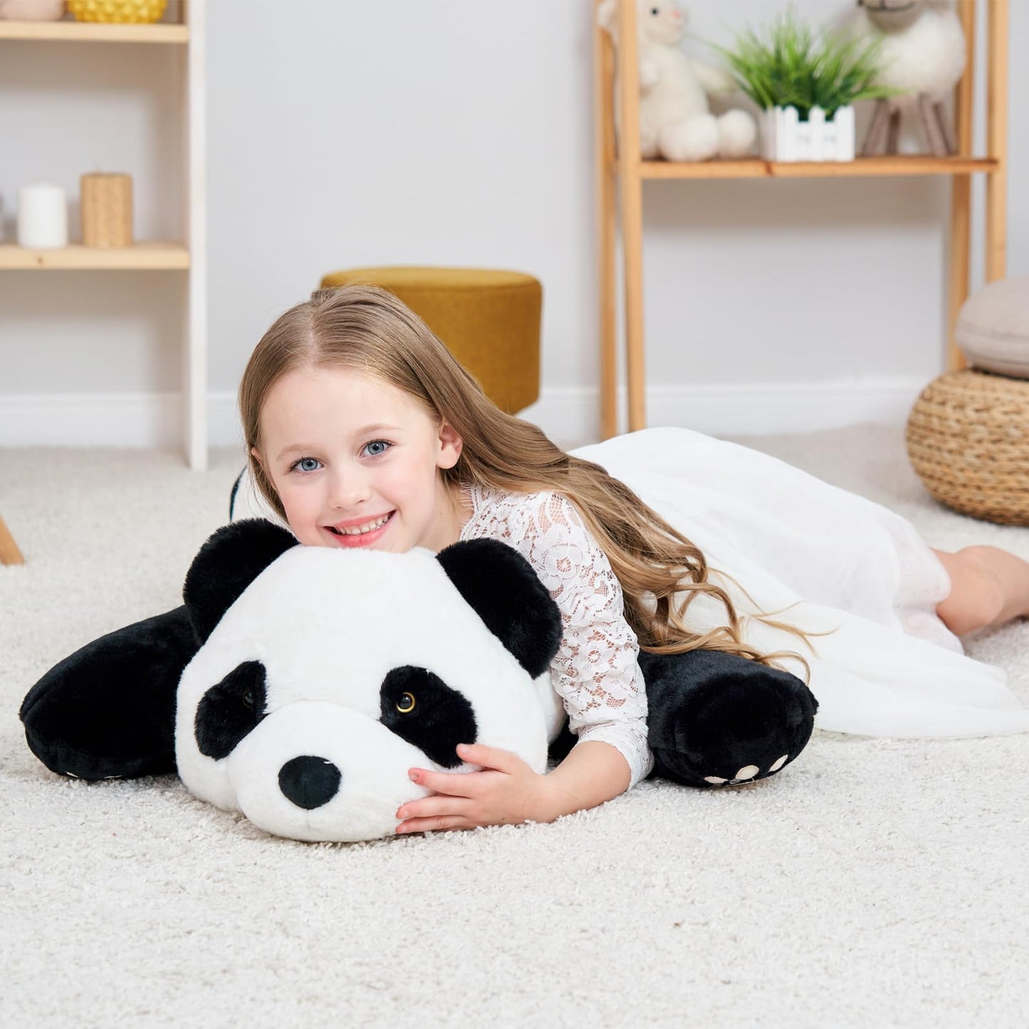 Doireum Panda Weighted Plush — 31.4 in Panda Stuffed Animal (1.87 lbs) Hugging Pillow