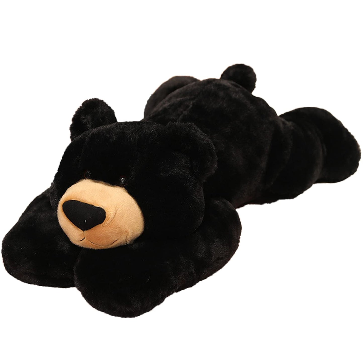 Doireum Weighted Black Bear Plush – 29.5 Inch, 6.2 lb Bear Toy & Throw Pillow