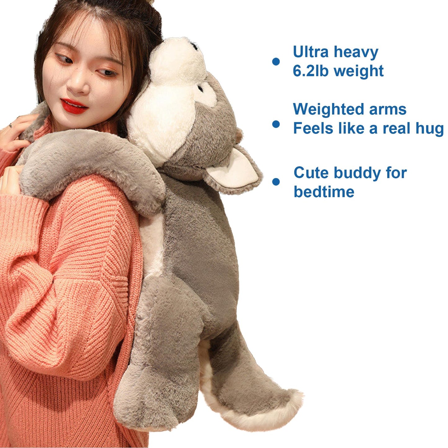 Doireum Weighted Husky Plush – 29.5 Inch, 6.2 lb Weighted Stuffed Animal