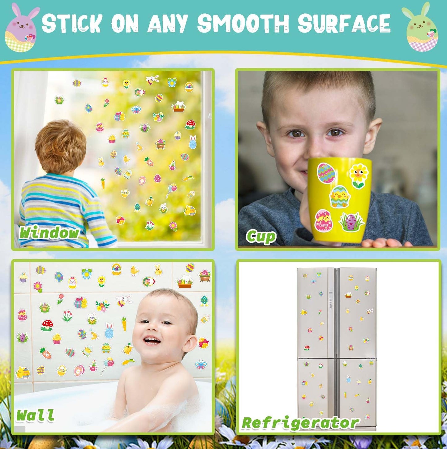 Dokeawo Easter Sticker Book Set for Toddlers — Reusable, Screen-Free Fun