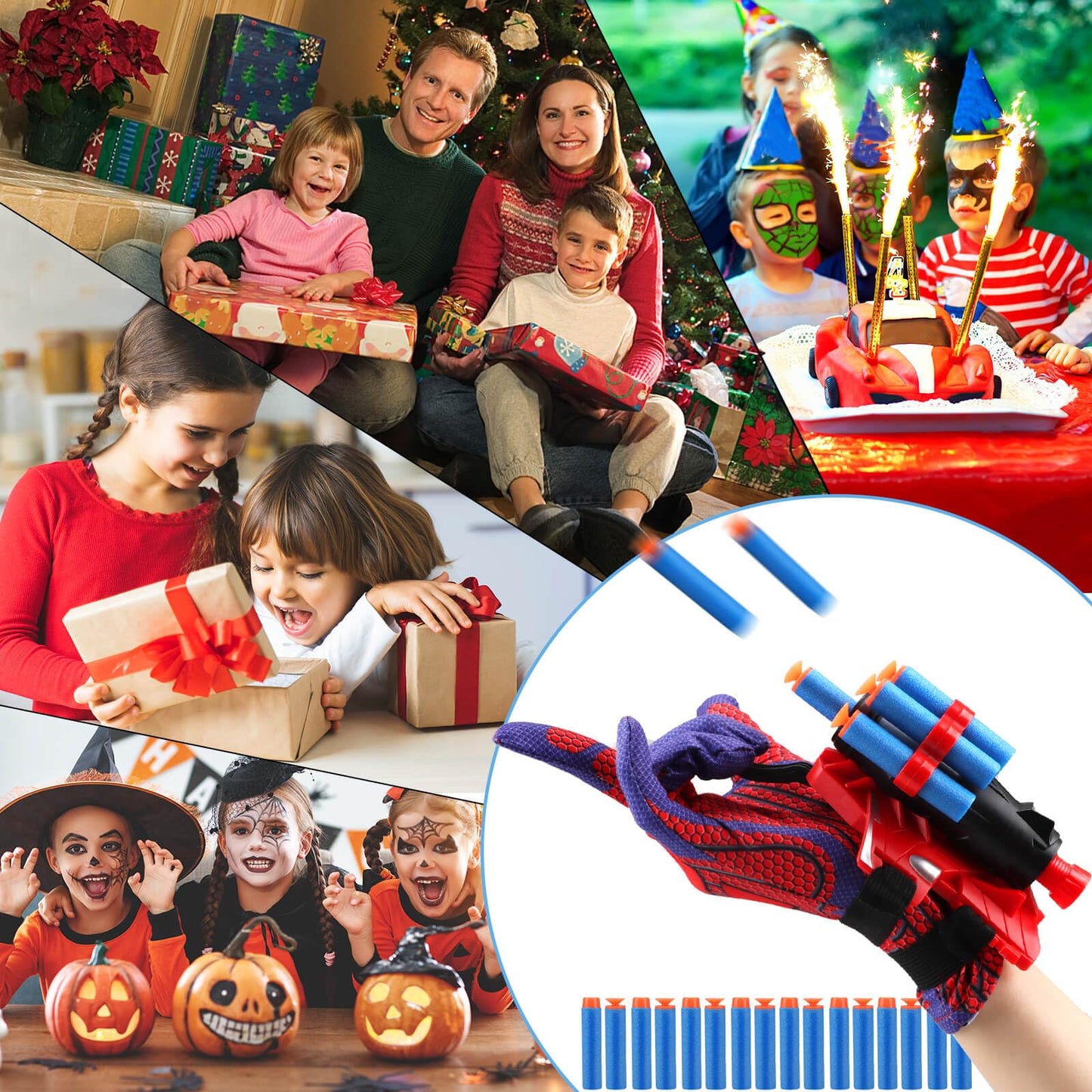 Dolanus Spider Web Shooter Toys for Kids 3-8 | 2 Gloves, 2 Launchers, 30 Darts