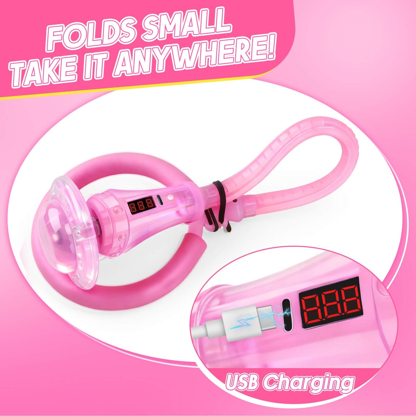 Dolanus Skip Toy with Counter – LED Lap, Time & Distance, USB Rechargeable, Ages 5–12 (Pink)