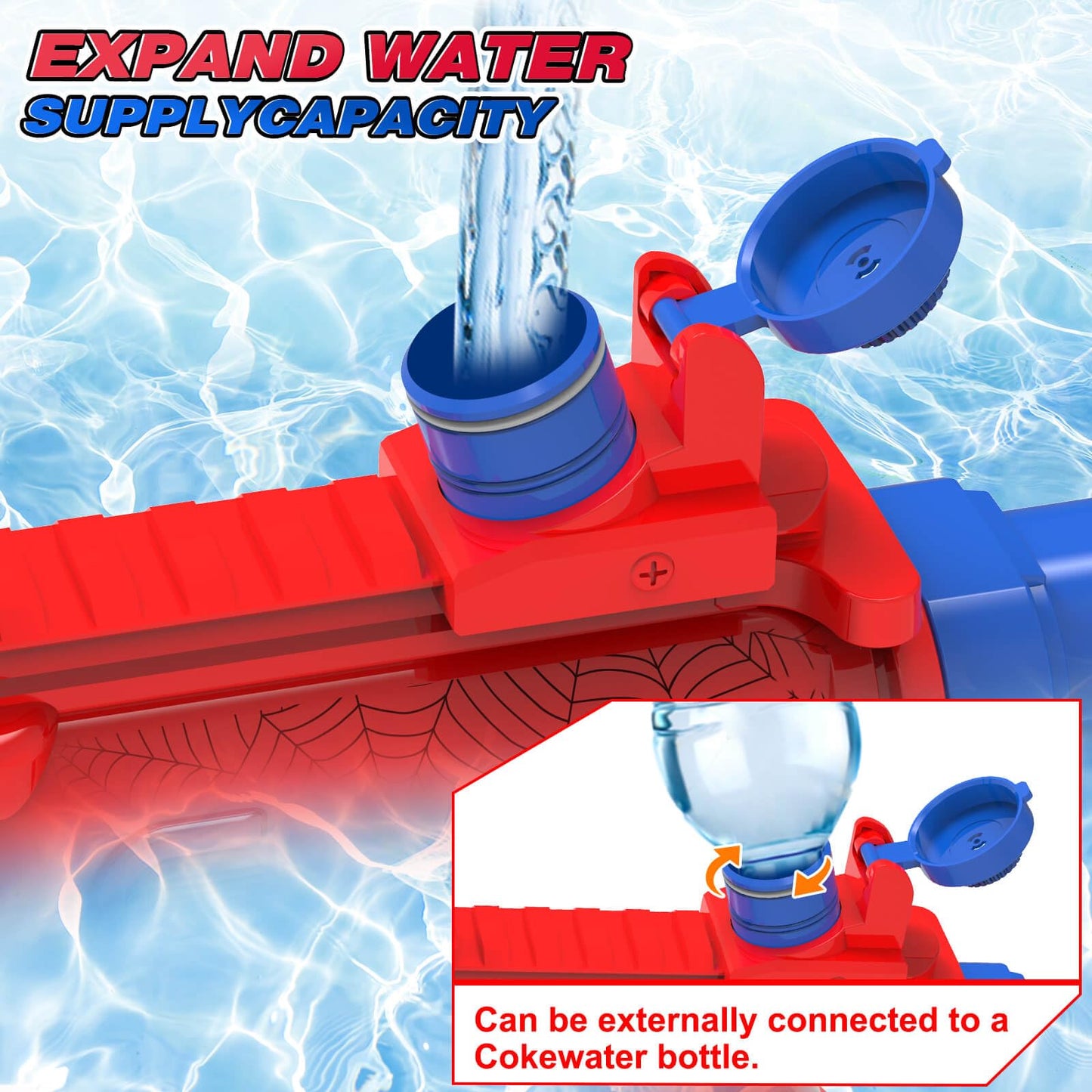 Dolanus Spider Water Blaster - Electric Water Gun with Long-Range 26-32ft