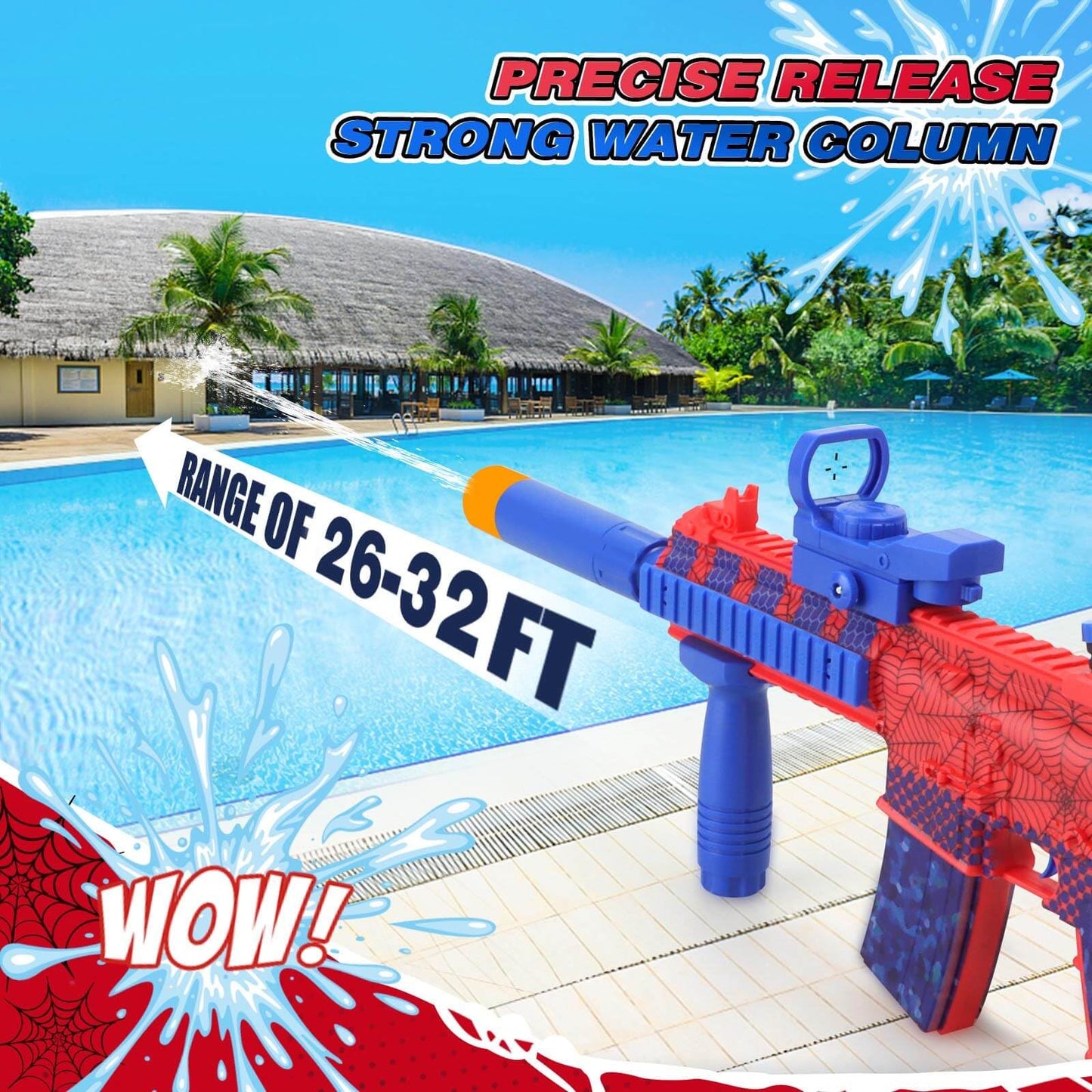 Dolanus Spider Water Blaster - Electric Water Gun with Long-Range 26-32ft