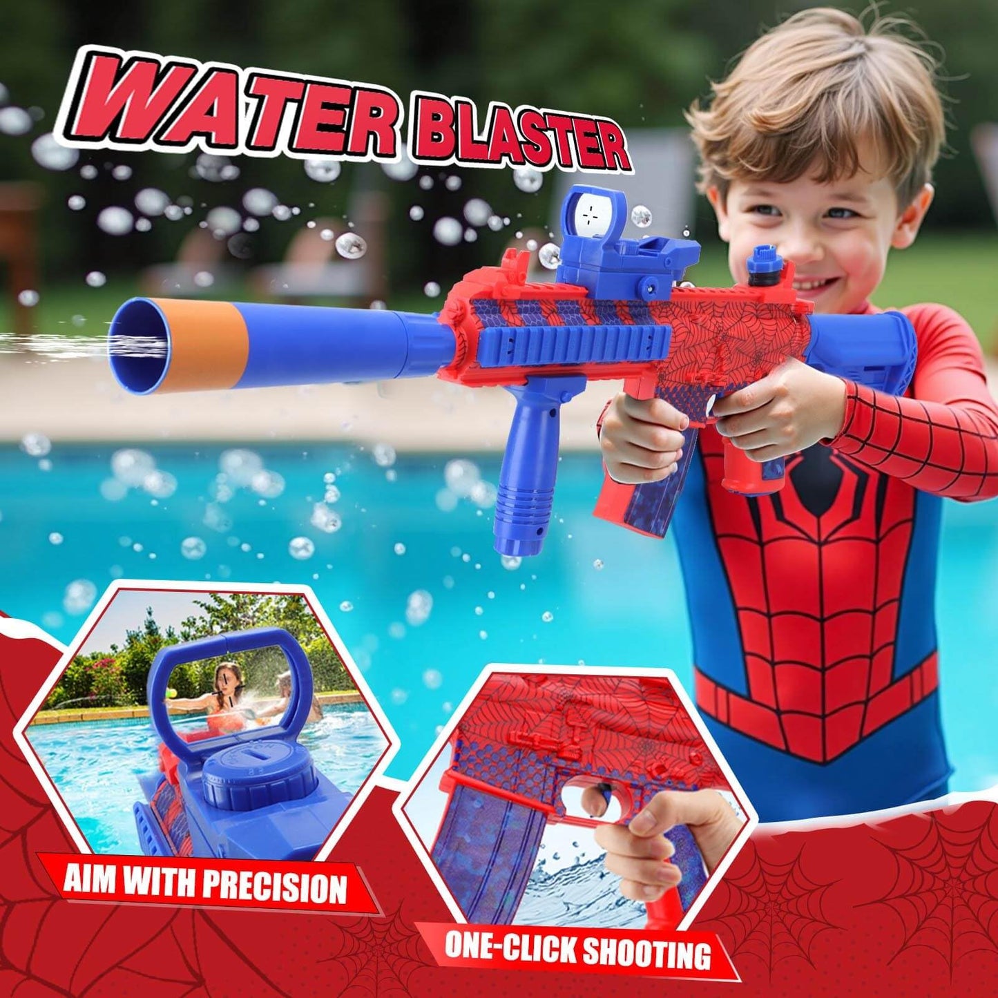 Dolanus Spider Water Blaster - Electric Water Gun with Long-Range 26-32ft