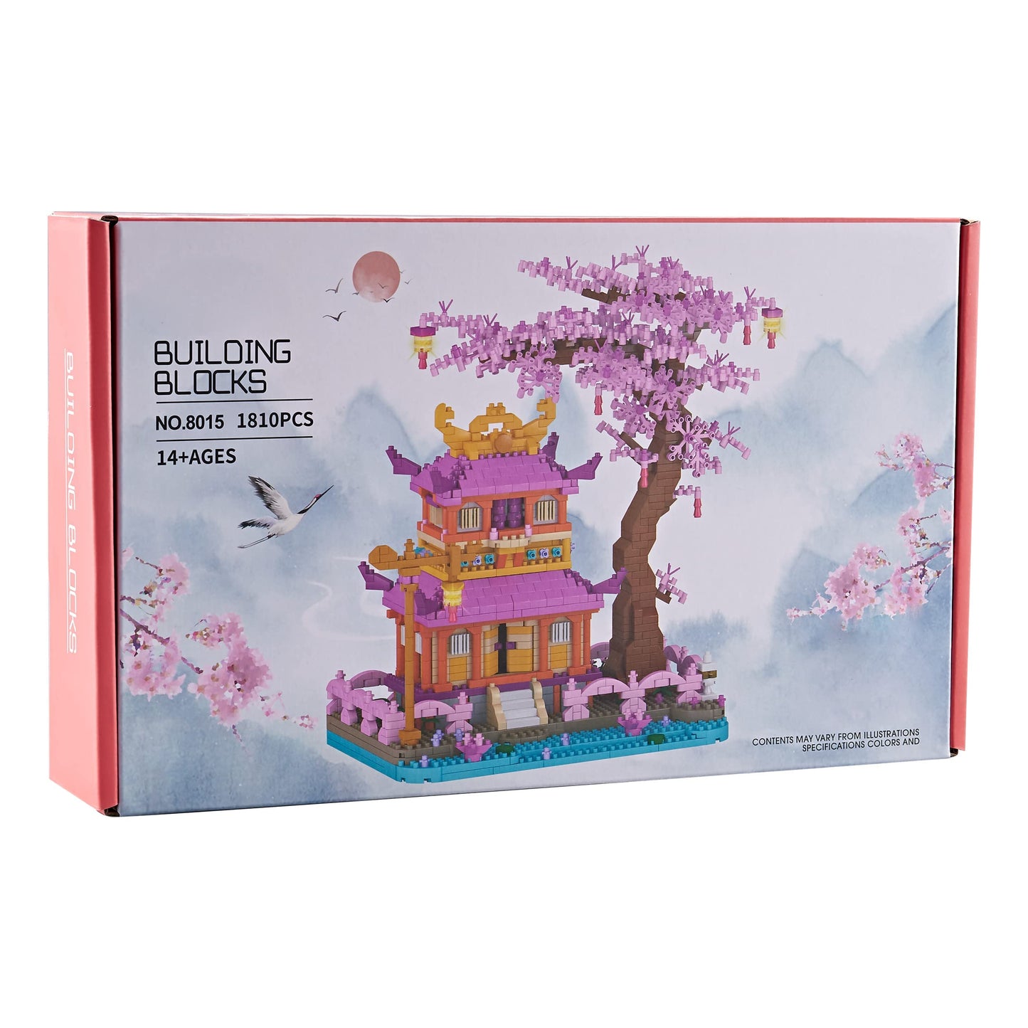 DOLBLOCK DIY Sakura Tree House — 1810-Piece Mini Building Blocks for Adults & Teens | Cherry Blossom Desk Decor