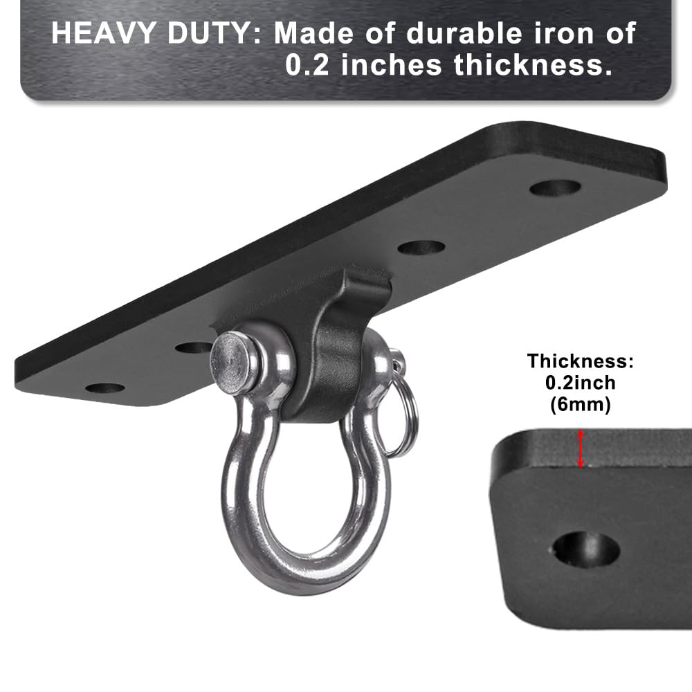 Dolibest Ceiling Mount Swing Hanger – Heavy Duty 900LB Wall Anchor for Porch Swing, Hammock Chair & Gym Rings
