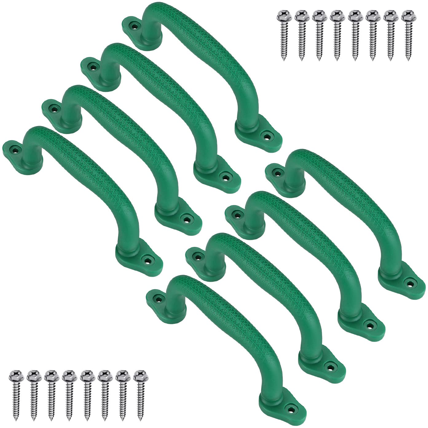 Dolibest 8-Pack Safety Playground Handles – Easy-Install Climbing Grips for Playsets (Green)