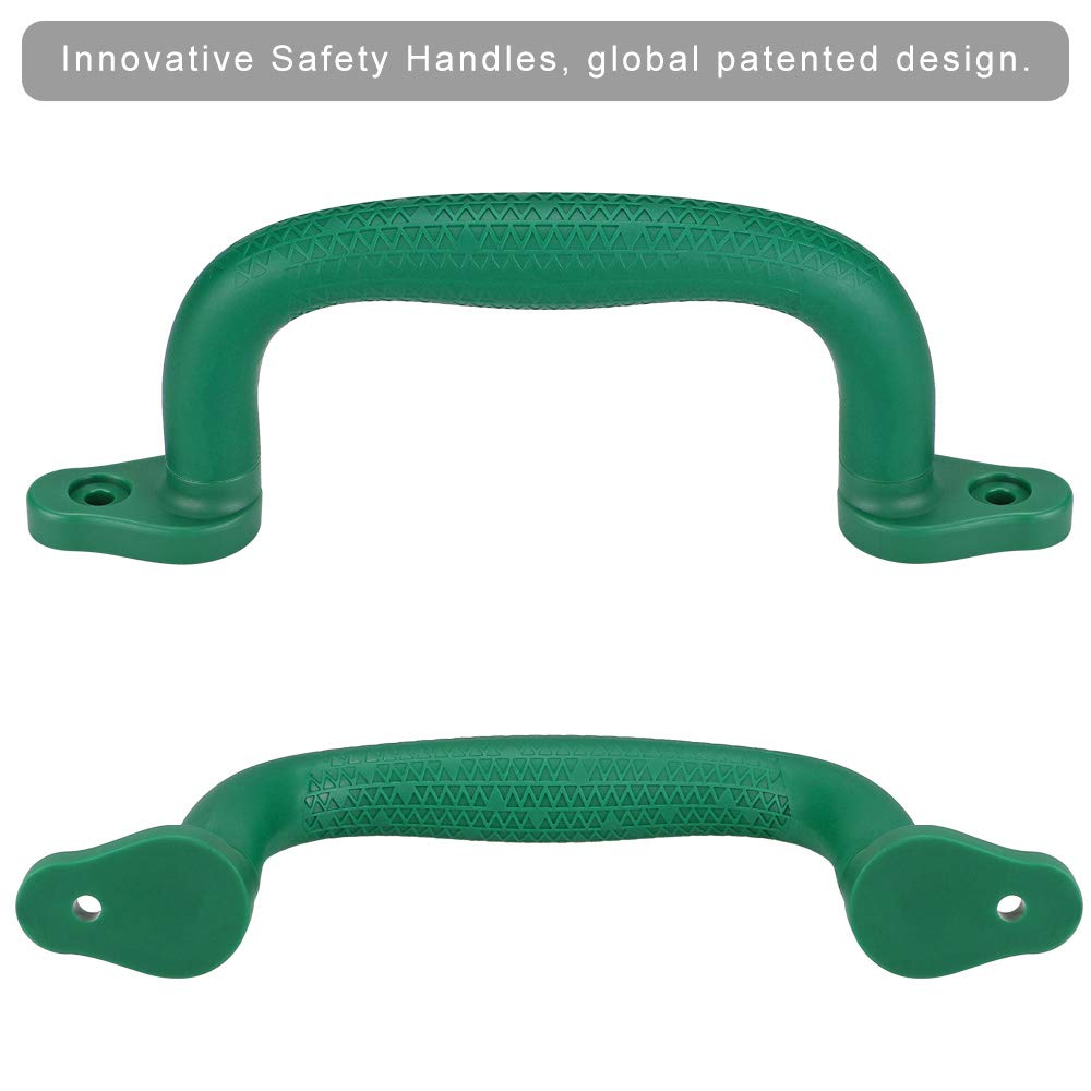 Dolibest 8-Pack Safety Playground Handles – Easy-Install Climbing Grips for Playsets (Green)