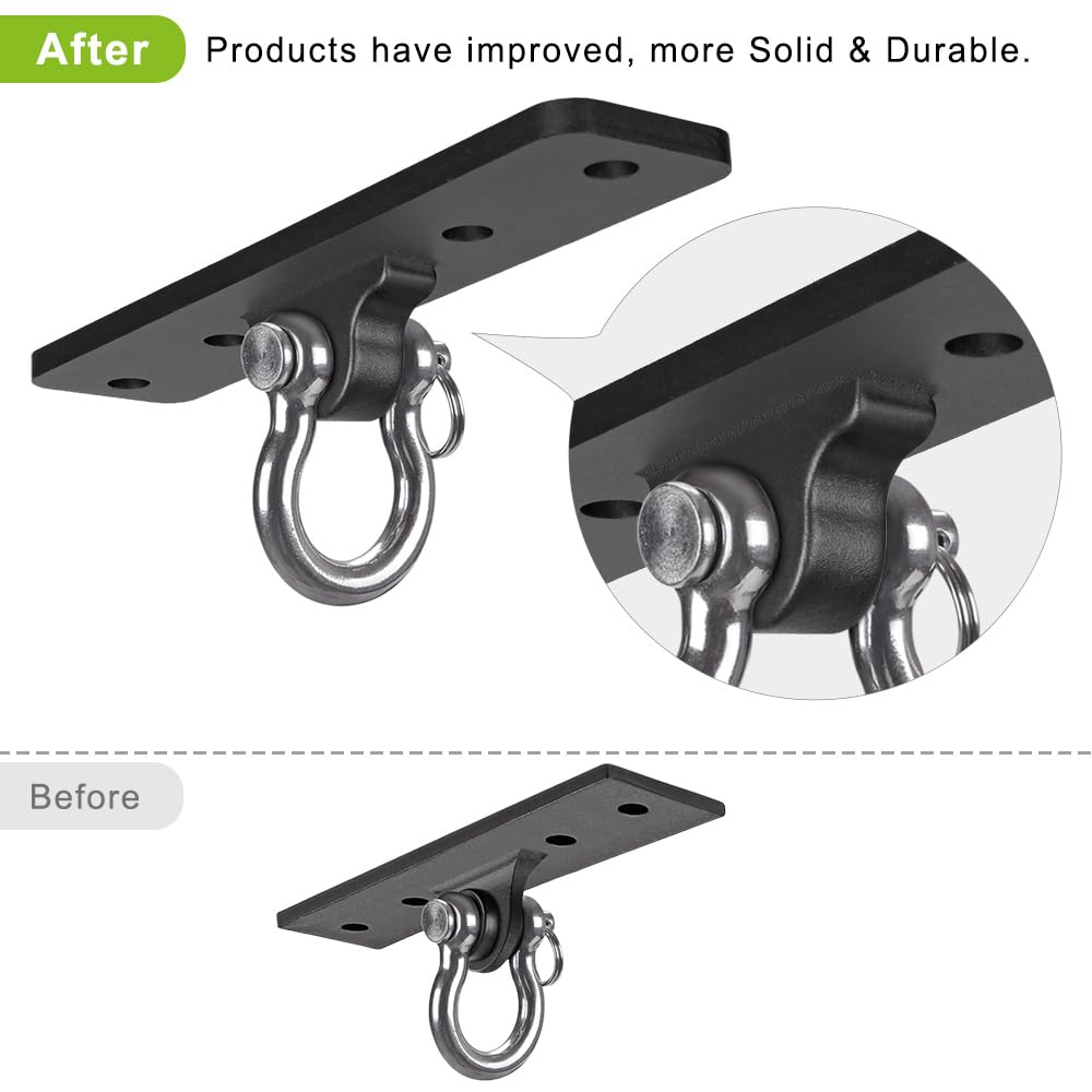 Dolibest Ceiling Mount Swing Hanger – Heavy Duty 900LB Wall Anchor for Porch Swing, Hammock Chair & Gym Rings