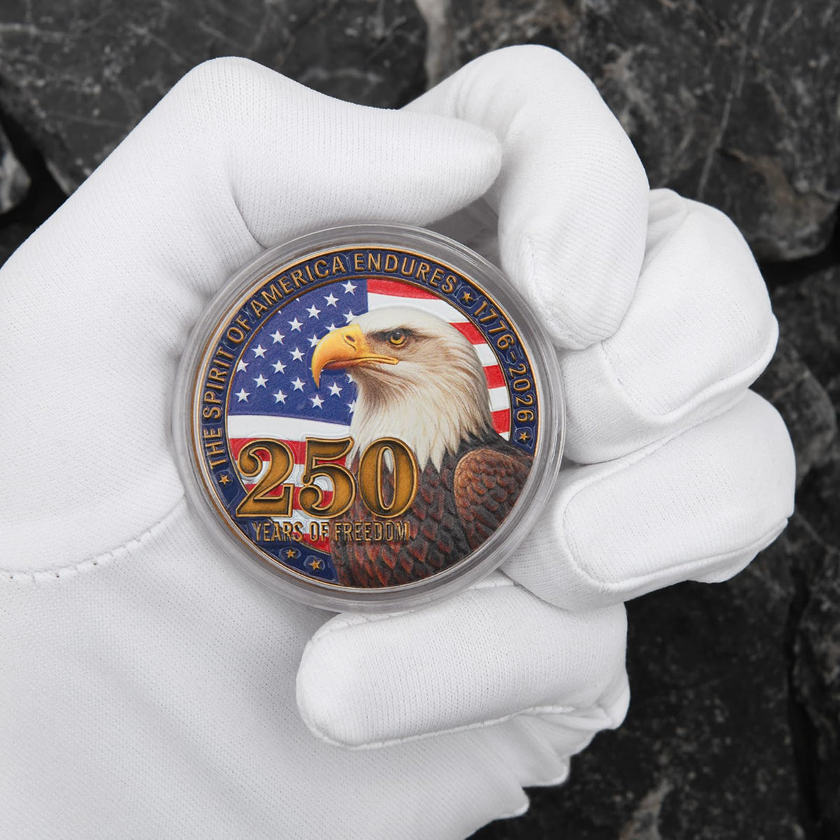 Dolihan USA 250th Anniversary Commemorative Coin – Bald Eagle & Statue of Liberty Design (1776–2026)