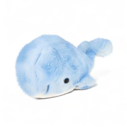 DolliBu Blue Whale Super Soft Stuffed Animal – 7-Inch Realistic Ocean Life Plush