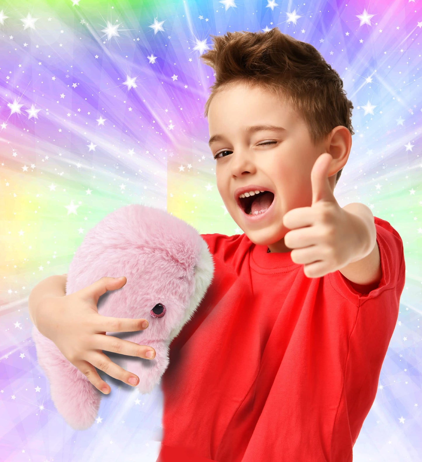 DolliBu Plush Pink Whale Stuffed Animal – 7-Inch Soft Huggable Toy