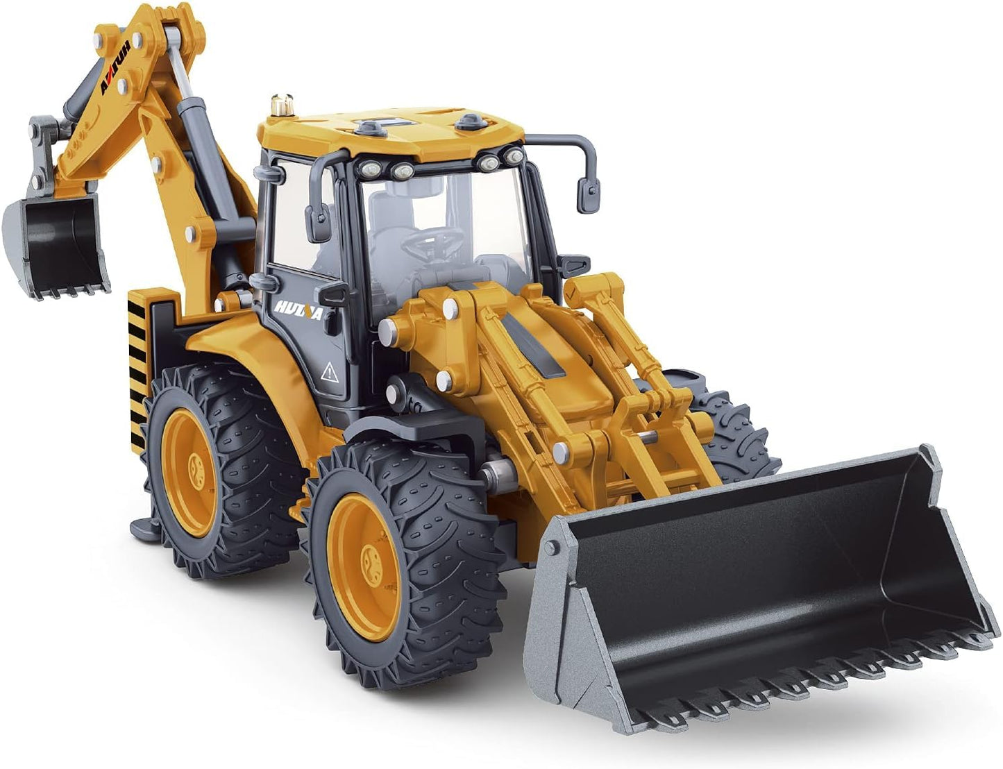 Dollox Die-cast Excavator Backhoe Front Loader Truck – 1:50 Scale Metal Engineering Vehicle