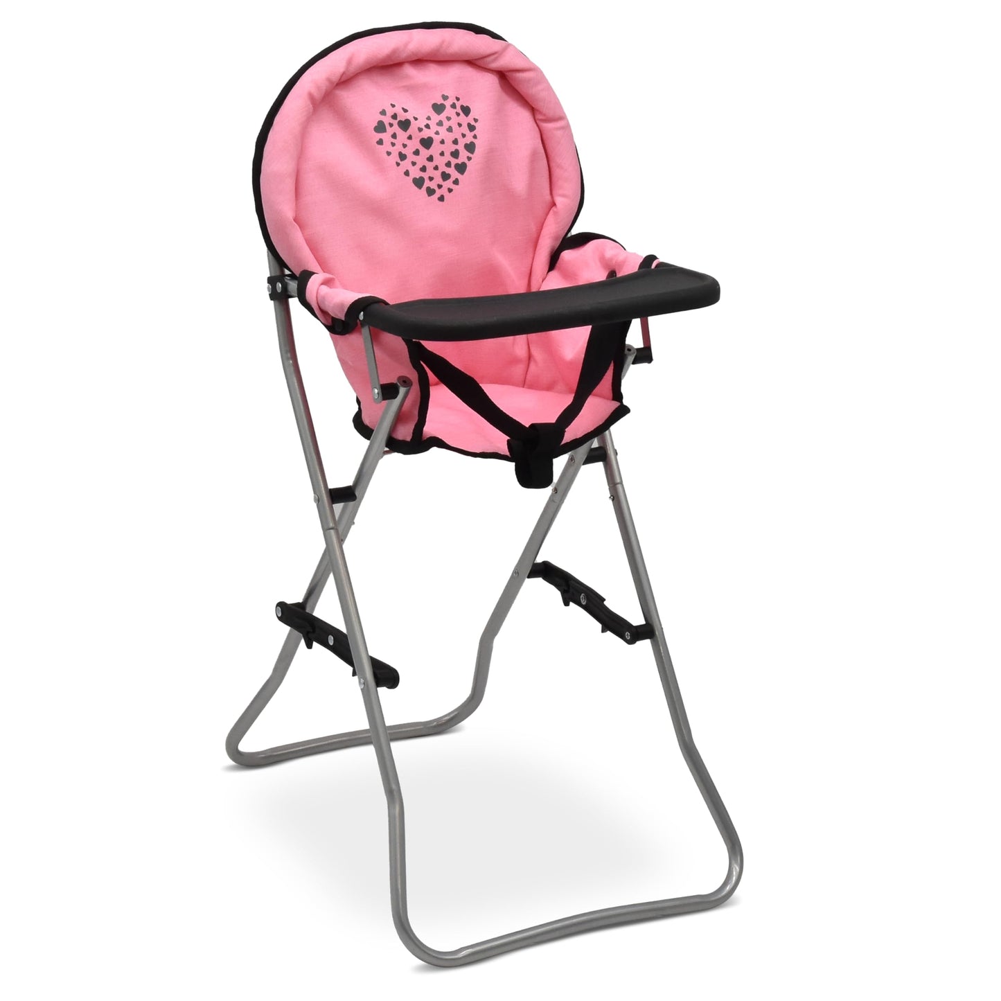 Dolls To Play Baby Doll High Chair – Foldable with Tray for 18-Inch Dolls, Pink