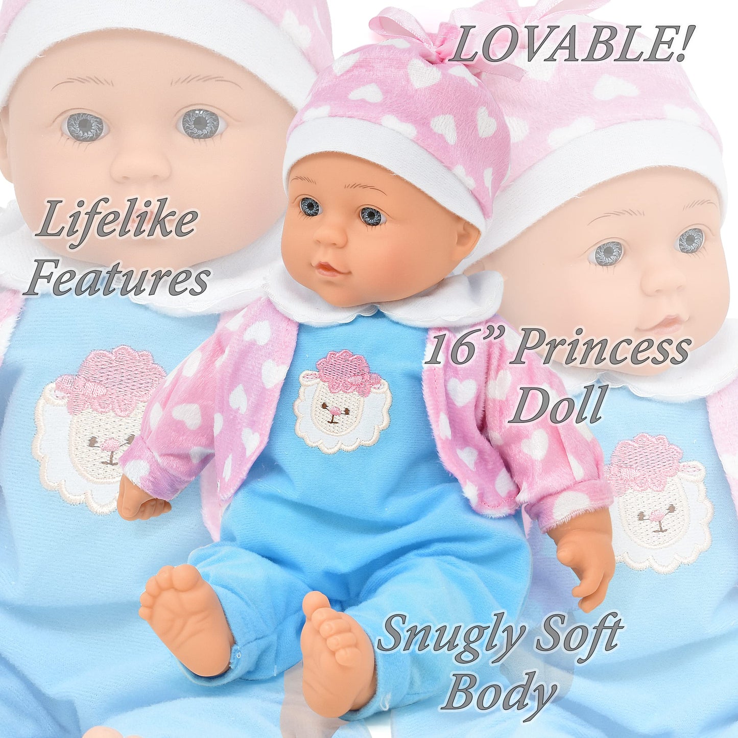 Dolls To Play My First Baby Doll Stroller & 18-Inch Soft Body Baby Doll – Fun Play Combo