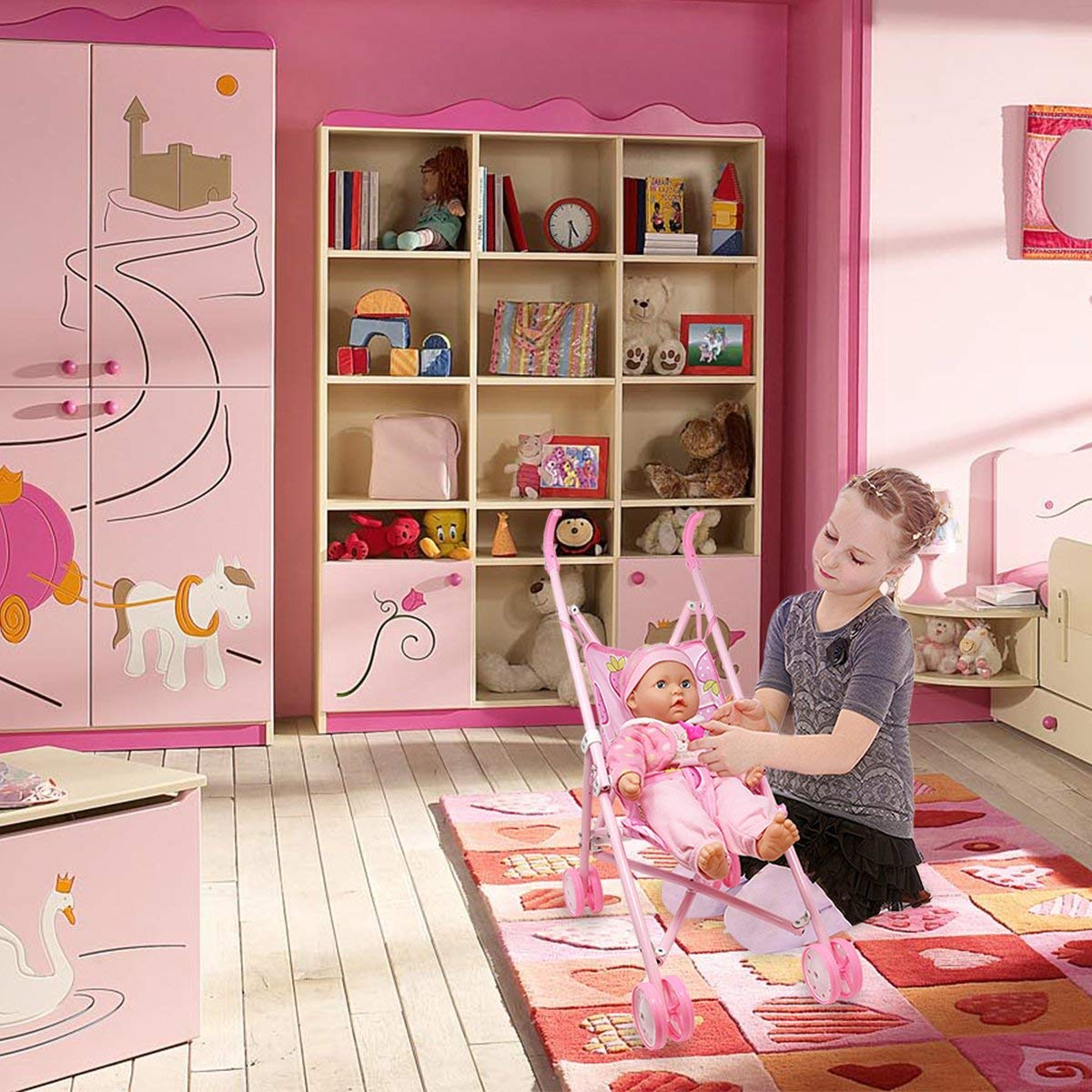 Dolls To Play My First Baby Doll Stroller & 18-Inch Soft Body Baby Doll – Fun Play Combo
