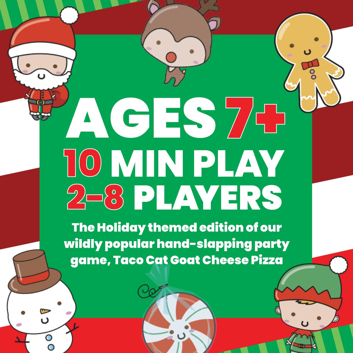 Dolphin Hat Games Santa Cookie Elf Candy Snowman Christmas Edition Card Game – 2-8 Players | Stocking Stuffers