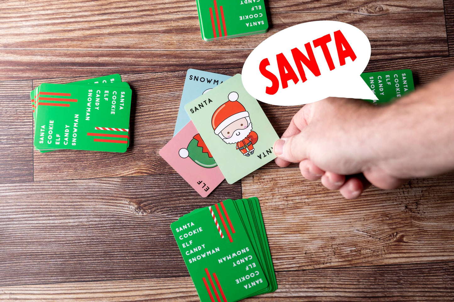 Dolphin Hat Games Santa Cookie Elf Candy Snowman Christmas Edition Card Game – 2-8 Players | Stocking Stuffers