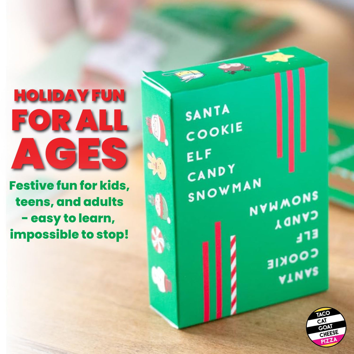 Dolphin Hat Games Santa Cookie Elf Candy Snowman Christmas Edition Card Game – 2-8 Players | Stocking Stuffers