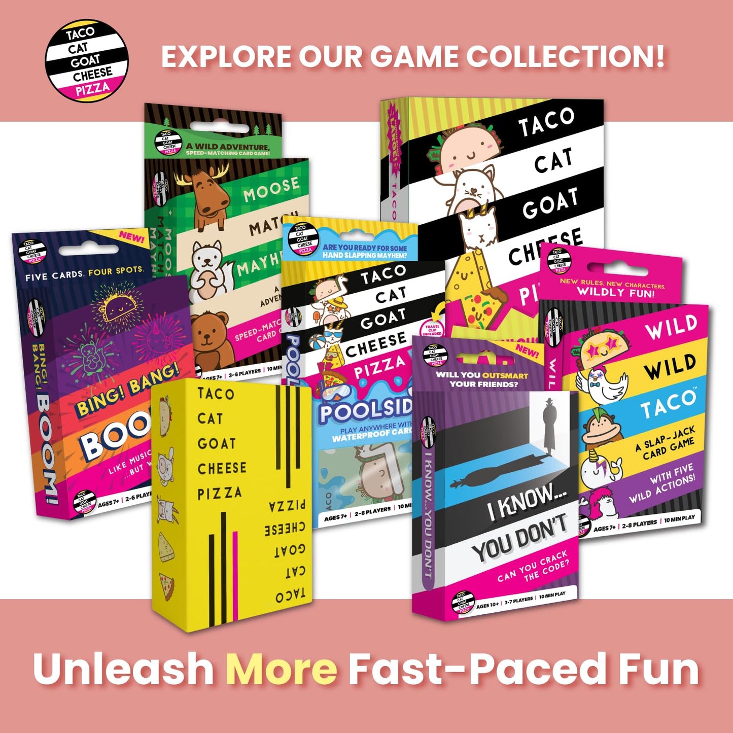 Dolphin Hat Games Taco Cat Goat Cheese Pizza Easter Edition – Family Card Game (2-8 Players)