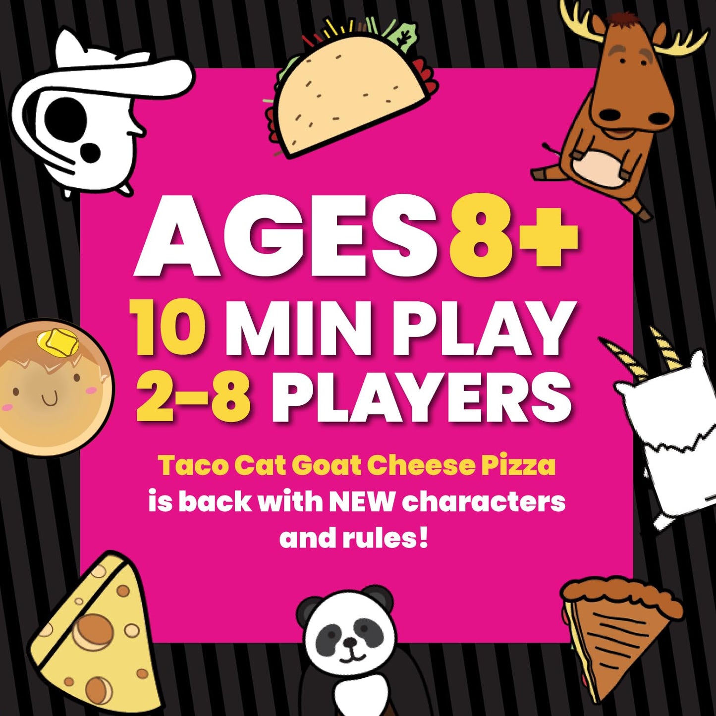 Taco Cat Goat Cheese Pizza: On The Flip Side – Standalone Expansion | Dolphin Hat Games | 2–16 Players