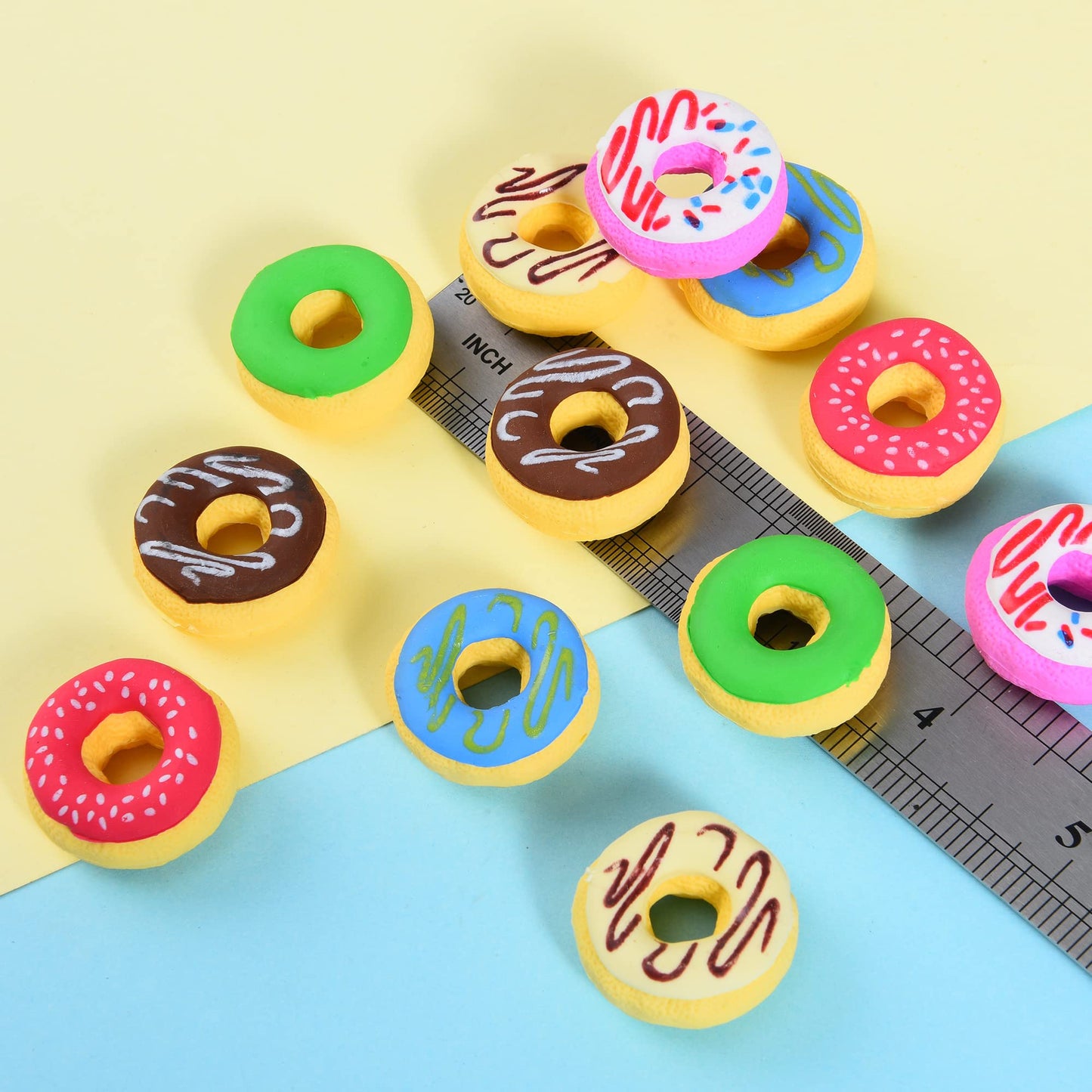 DOMG Donut Erasers for Kids – 24 Pieces 3D Puzzle Mini Erasers