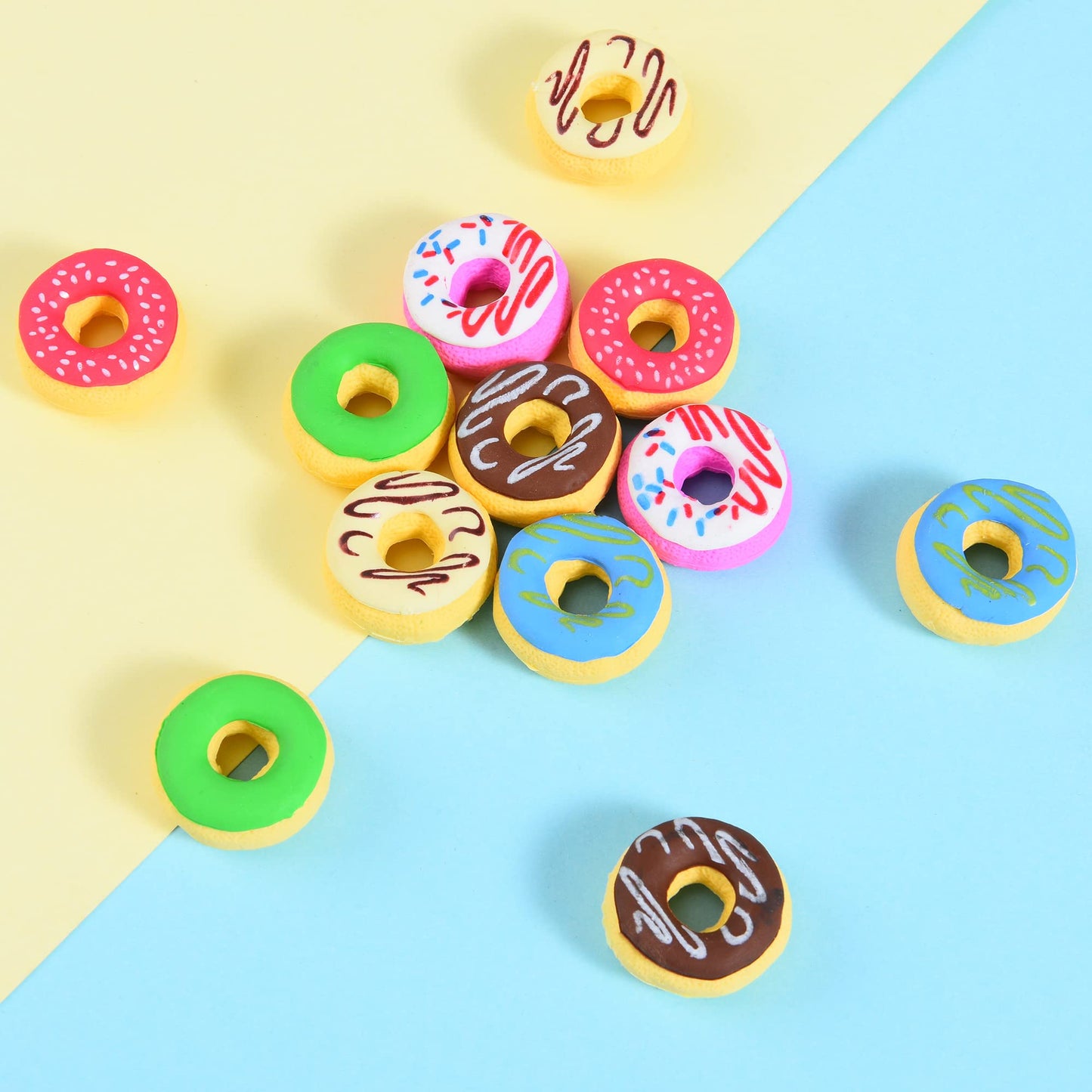 DOMG Donut Erasers for Kids – 24 Pieces 3D Puzzle Mini Erasers
