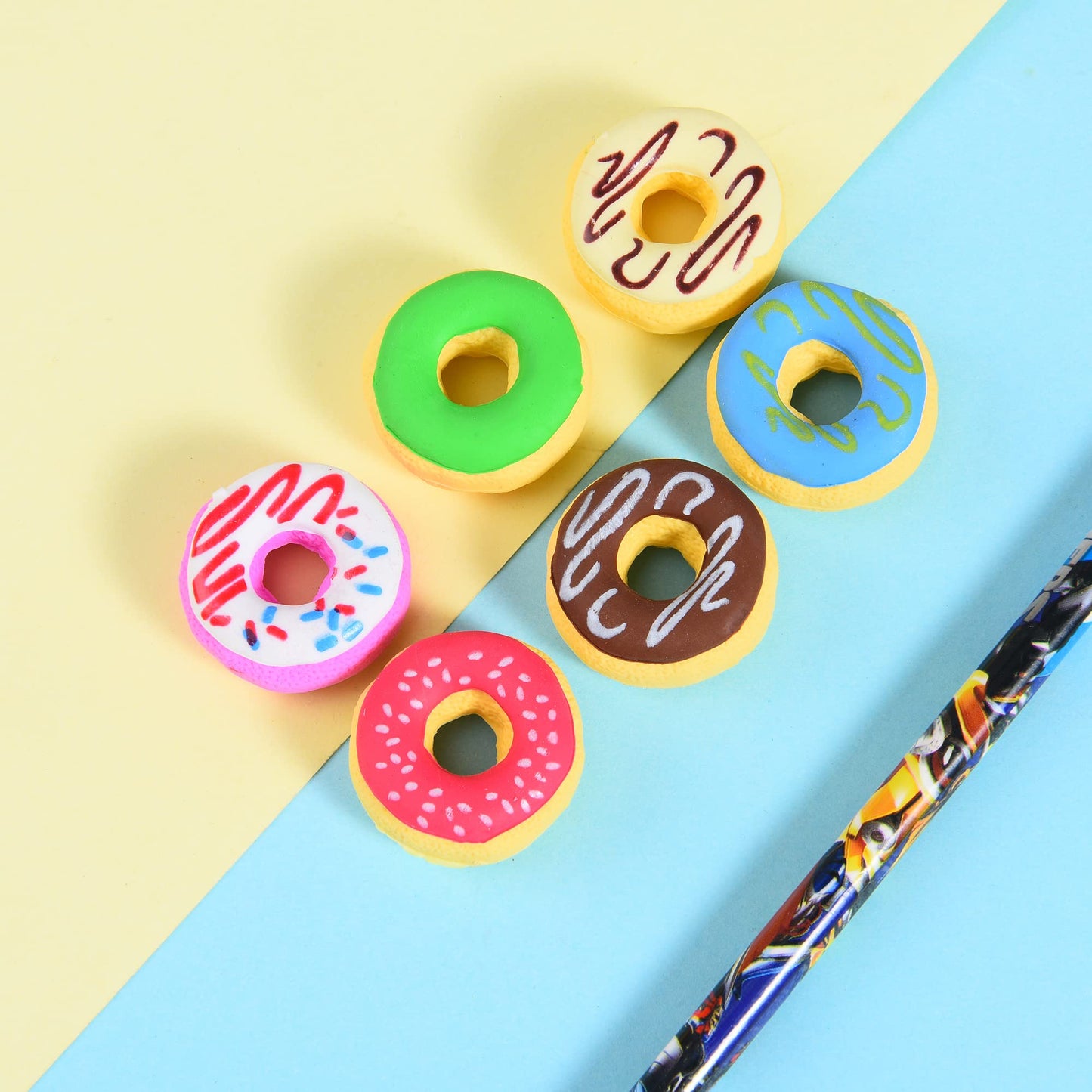 DOMG Donut Erasers for Kids – 24 Pieces 3D Puzzle Mini Erasers