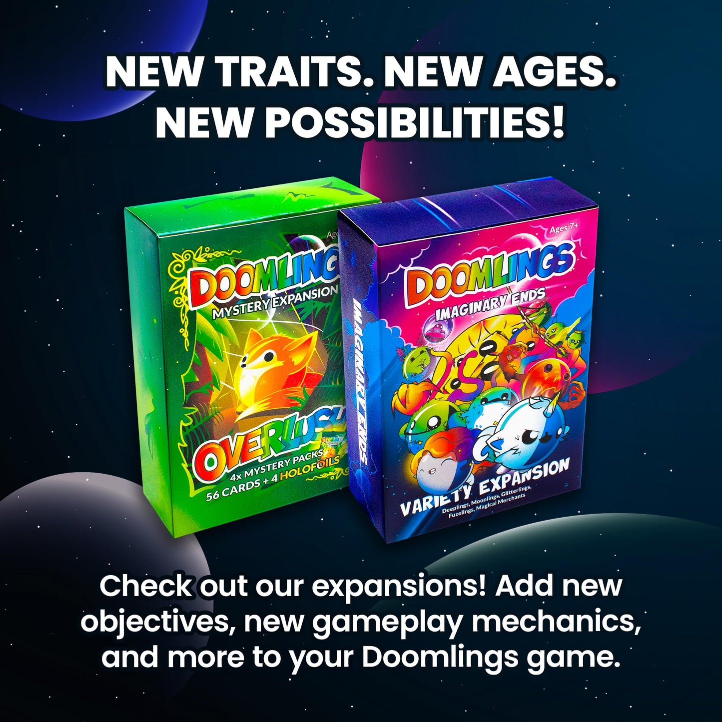Doomlings Deluxe Edition — Delightful Strategy Card Game for 2-6 Players | Family & Travel Ready