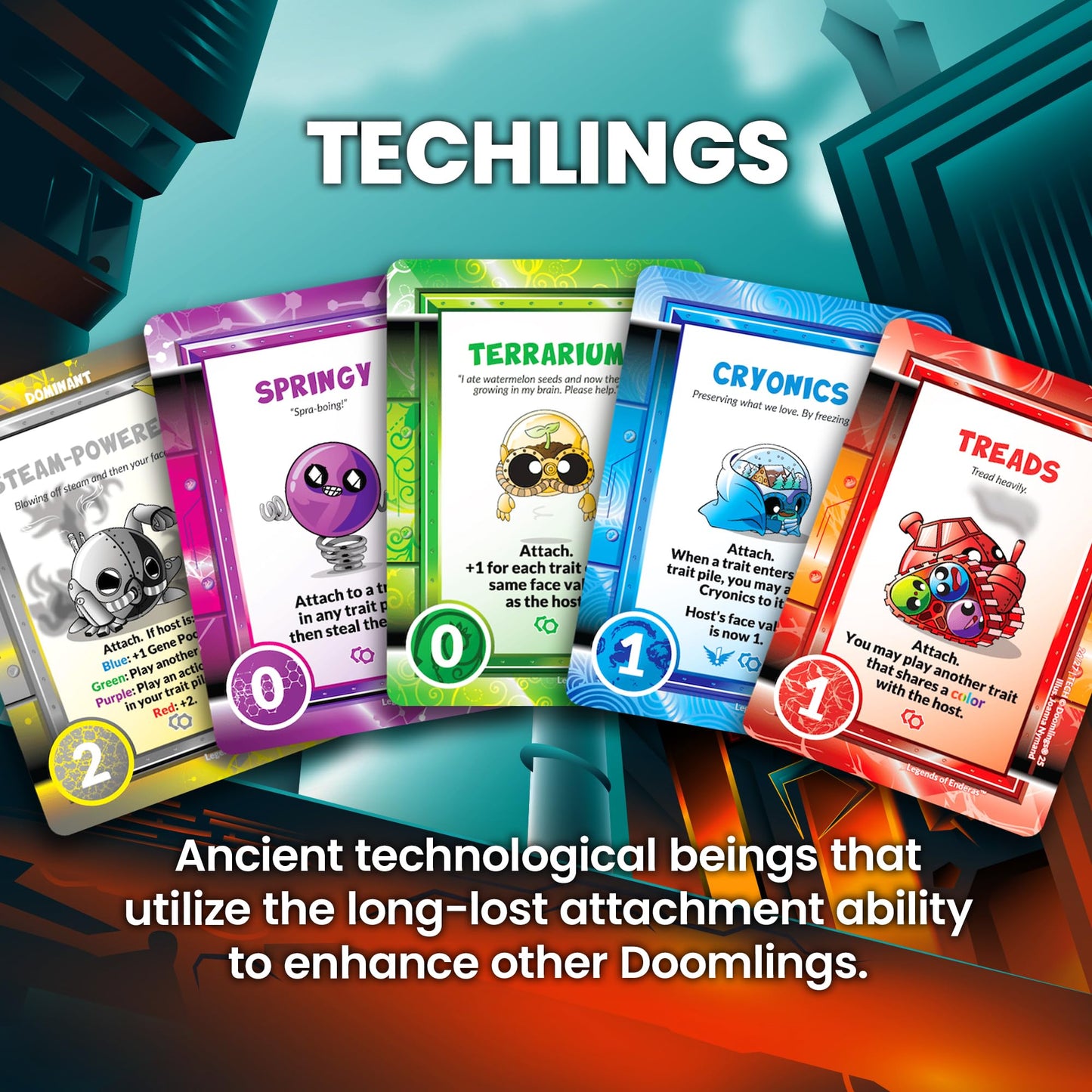 Doomlings Legends of Enderas 5-in-1 Variety Expansion – 120 New Cards for 2–6 Players