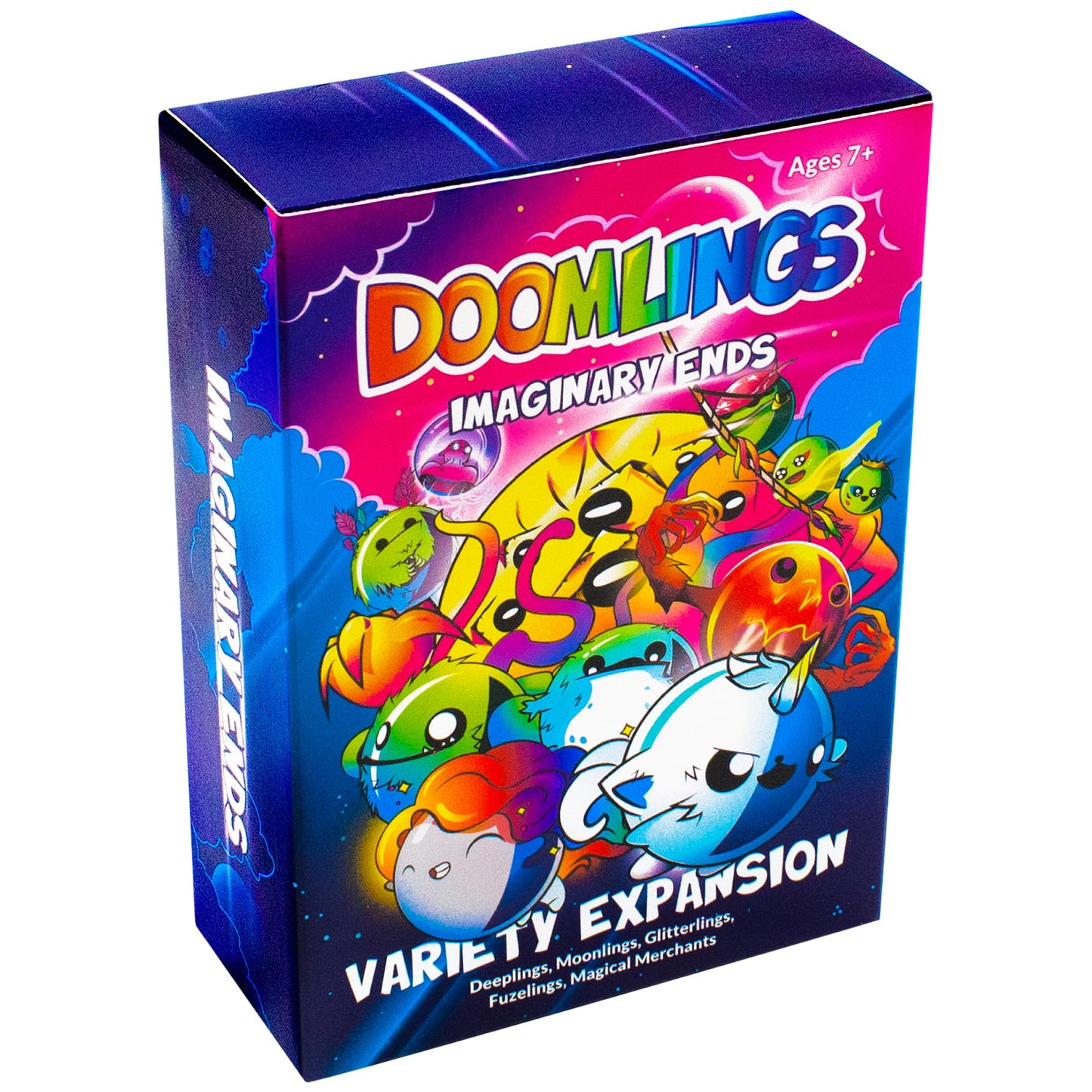 Doomlings Imaginary Ends Variety Expansion – 127 Cards, 5 Varieties (Magical Merchants, Glitterlings, Moonlings, Deeplings, Fuzelings) | Ages 8+, 2–6 Players