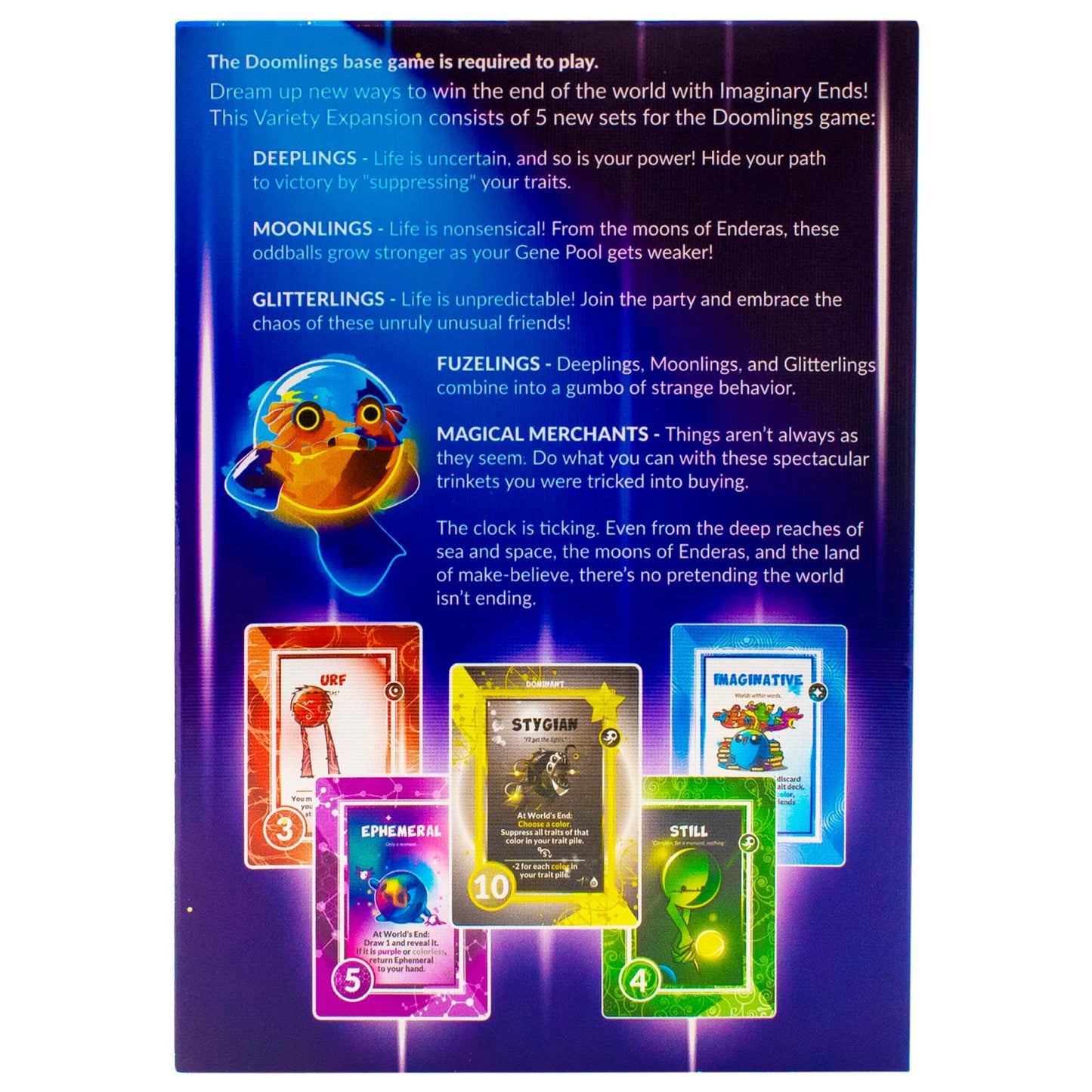 Doomlings Imaginary Ends Variety Expansion – 127 Cards, 5 Varieties (Magical Merchants, Glitterlings, Moonlings, Deeplings, Fuzelings) | Ages 8+, 2–6 Players
