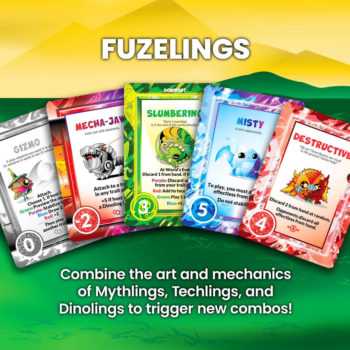 Doomlings Legends of Enderas 5-in-1 Variety Expansion – 120 New Cards for 2–6 Players