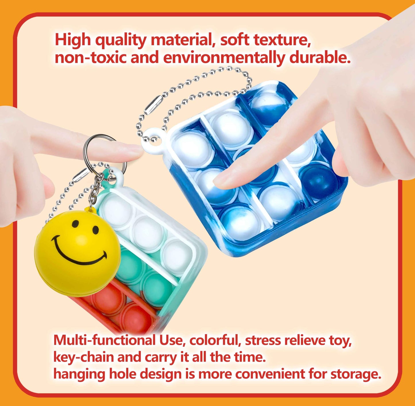 DOPWQAA 100 Pcs Mini Pop Bubble Fidget Toys – Party Favors & Classroom Prizes