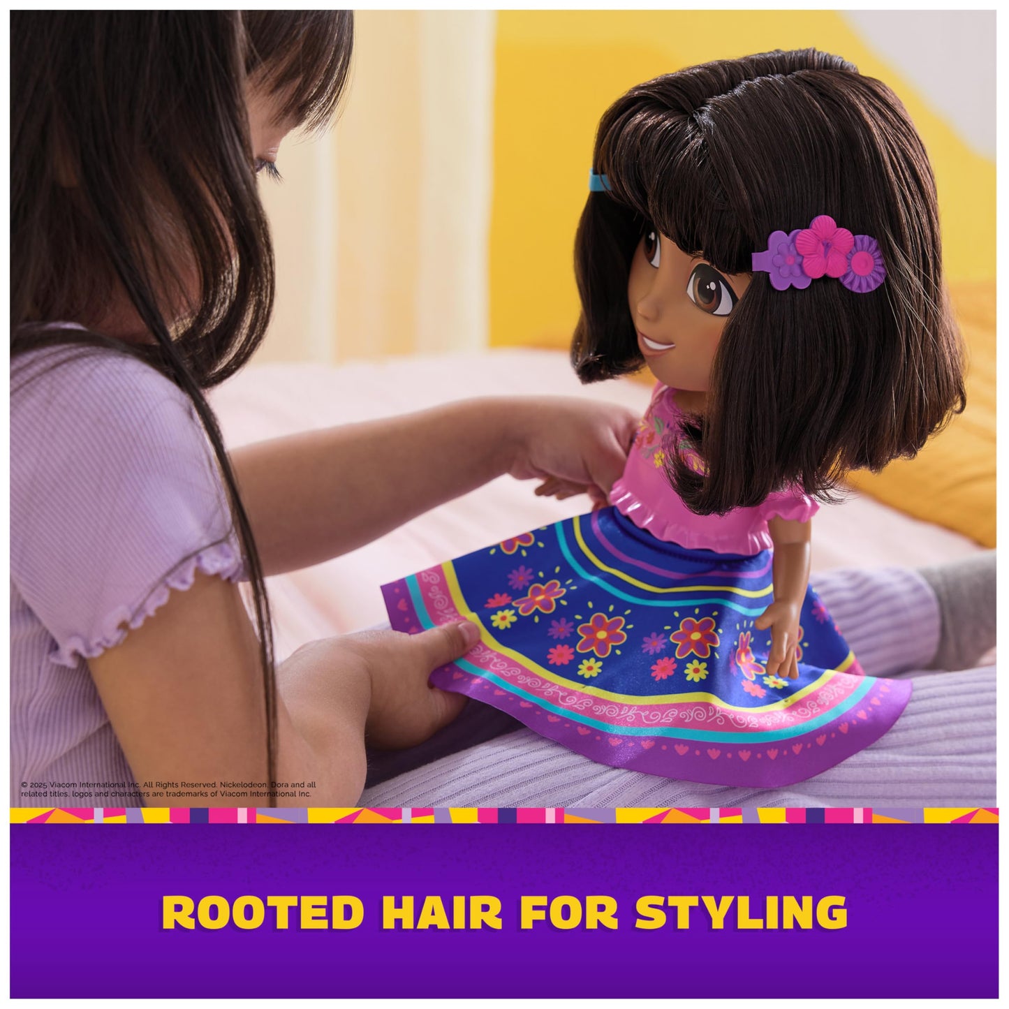 DORA Dance with Me Dora — Interactive Dancing Doll with 2 Skirts & Bilingual Phrases