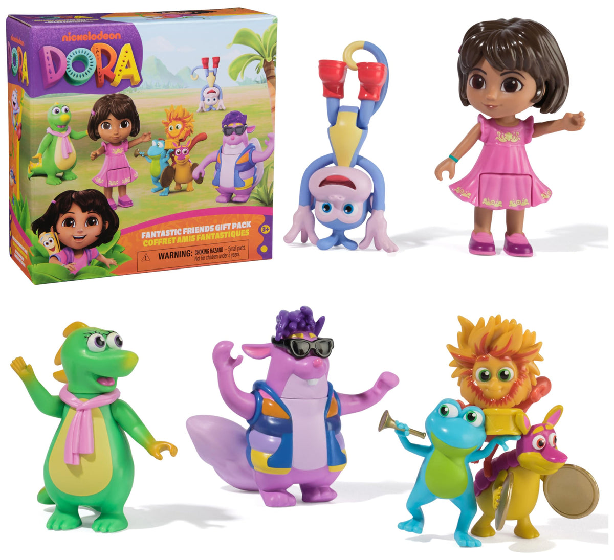 DORA Fantastic Friends Gift Pack: Dora, Boots, Tico, Isa & Fiesta Trio Figures