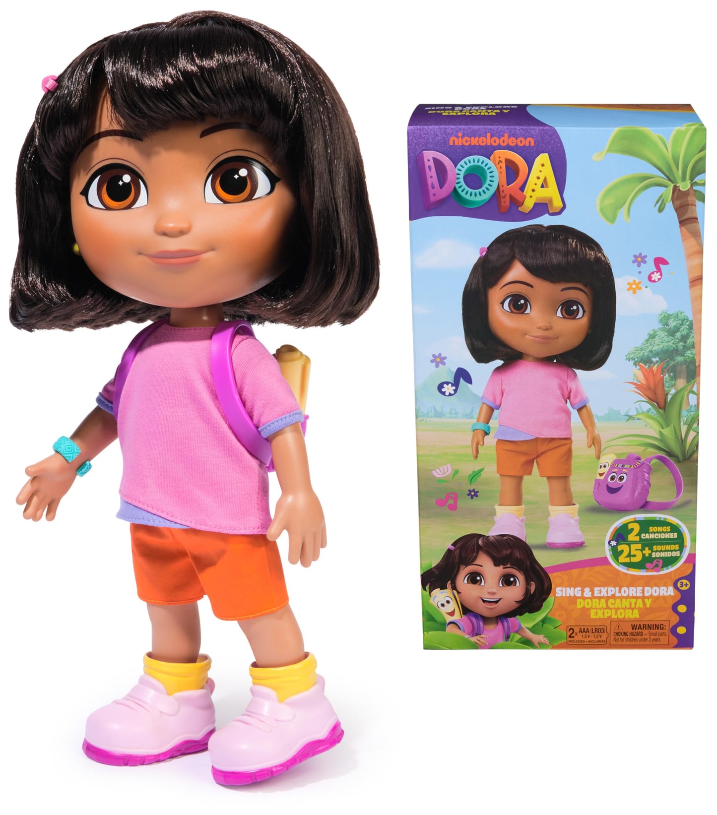 Dora Sing & Explore Doll - 12-Inch Interactive Doll with Music & Bilingual Phrases