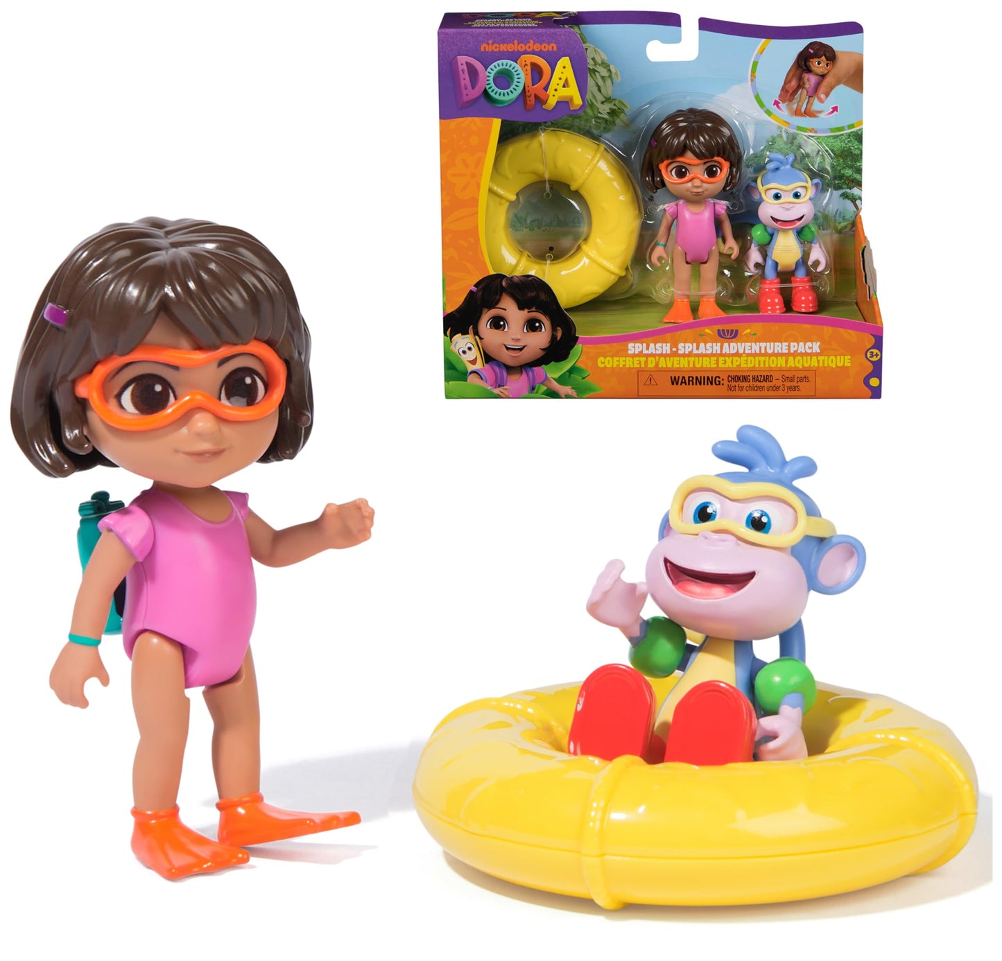DORA Splash-Splash Adventure Pack: Dora & Boots Figures & Pool Accessories