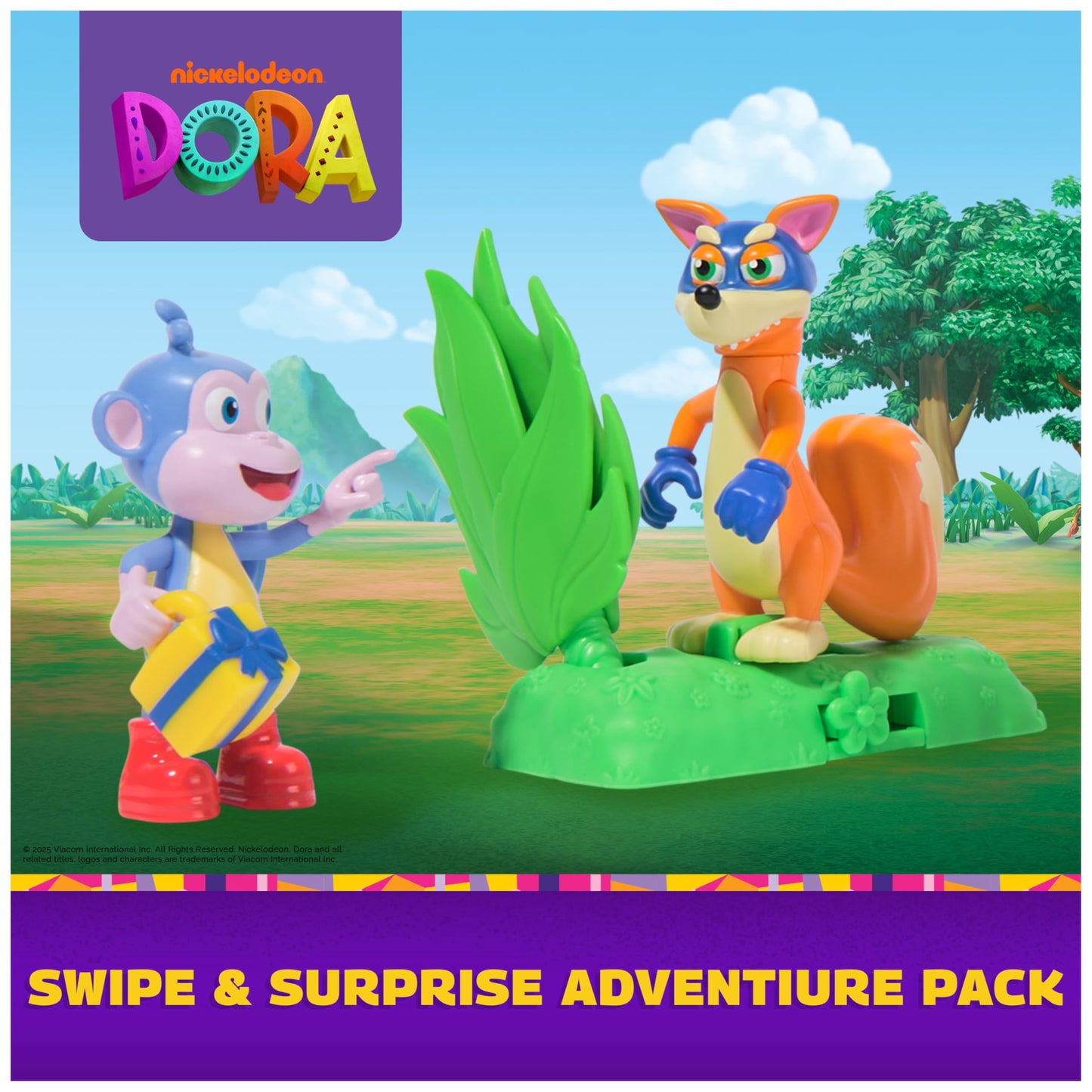 DORA Swipe and Surprise Adventure Pack – Boots & Swiper Figures with 2 Accessories