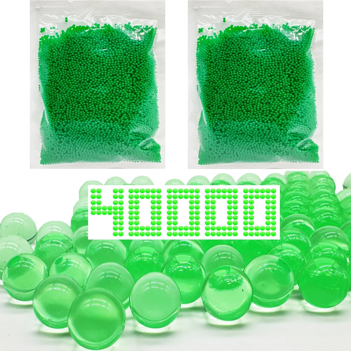 Dortrue Gel Balls Blaster Ammo 7-8 mm – 40,000 Pcs Refills (2 Packs) for Orby Splatter Blasters