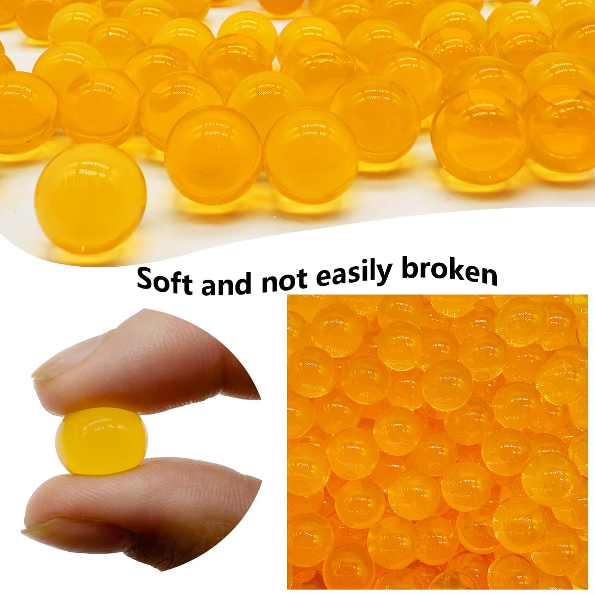 Dortrue Gel Balls Blaster Ammo Refill 7-8 mm – 40,000 Pieces in 2 Packs for Orby Blasters (Ages 14+) Orange