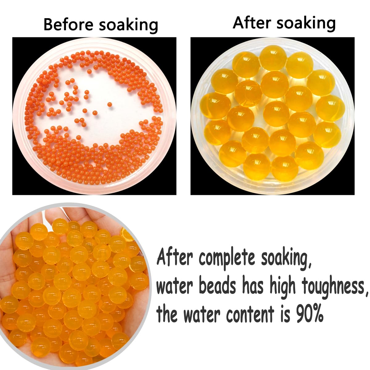 Dortrue Gel Balls Blaster Ammo Refill 7-8 mm – 40,000 Pieces in 2 Packs for Orby Blasters (Ages 14+) Orange