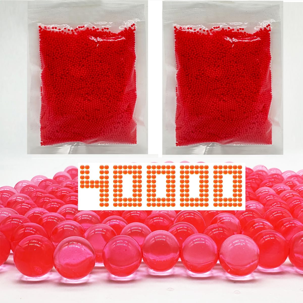 Dortrue Gel Balls Blaster Refill - 40,000 Beads (7-8 mm) for Orby Blasters - 2 Packs