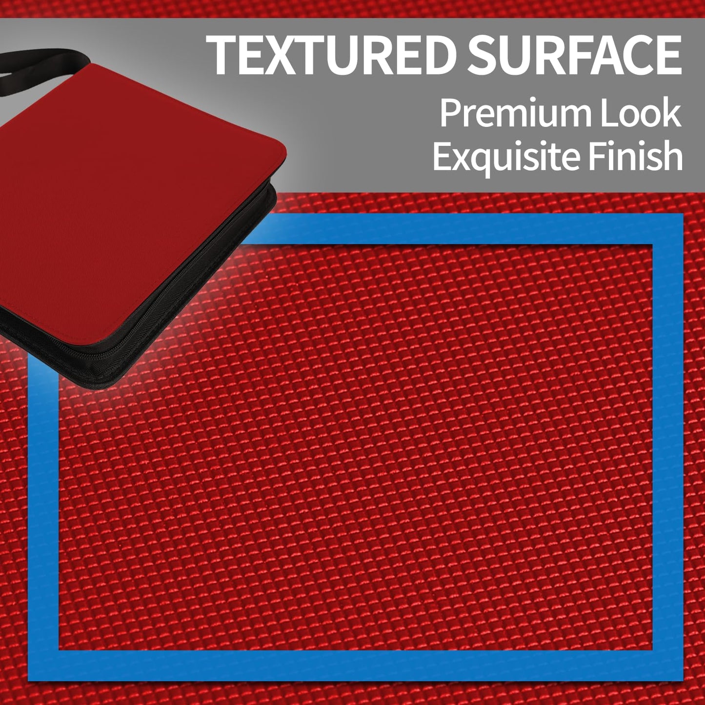 Dosanlues Toploaders Binder – Portable 80-Pocket Trading Card Album (Red)