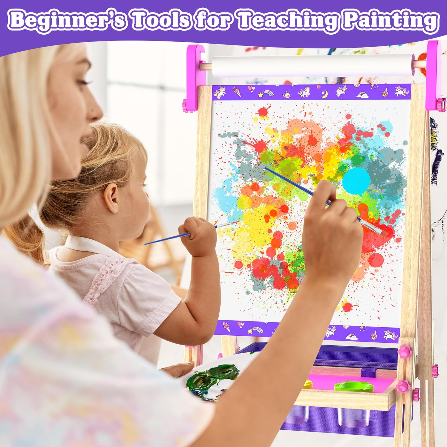 Doselie Art Easel for Kids 4-8 – All-in-One Art Set with Paper Roll