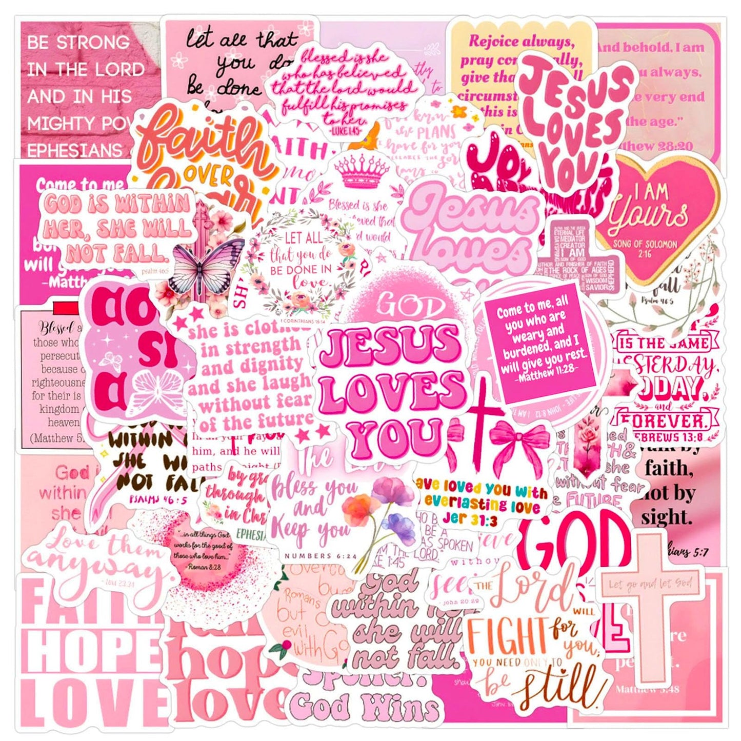 DothRayan 100 Pcs Bible Verse Stickers – Bible Journaling & Water Bottle Decor